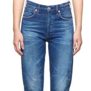 CITIZENS OF HUMANITY Premium Vintage Blue Charlotte Crop High-Rise Jeans sz 24